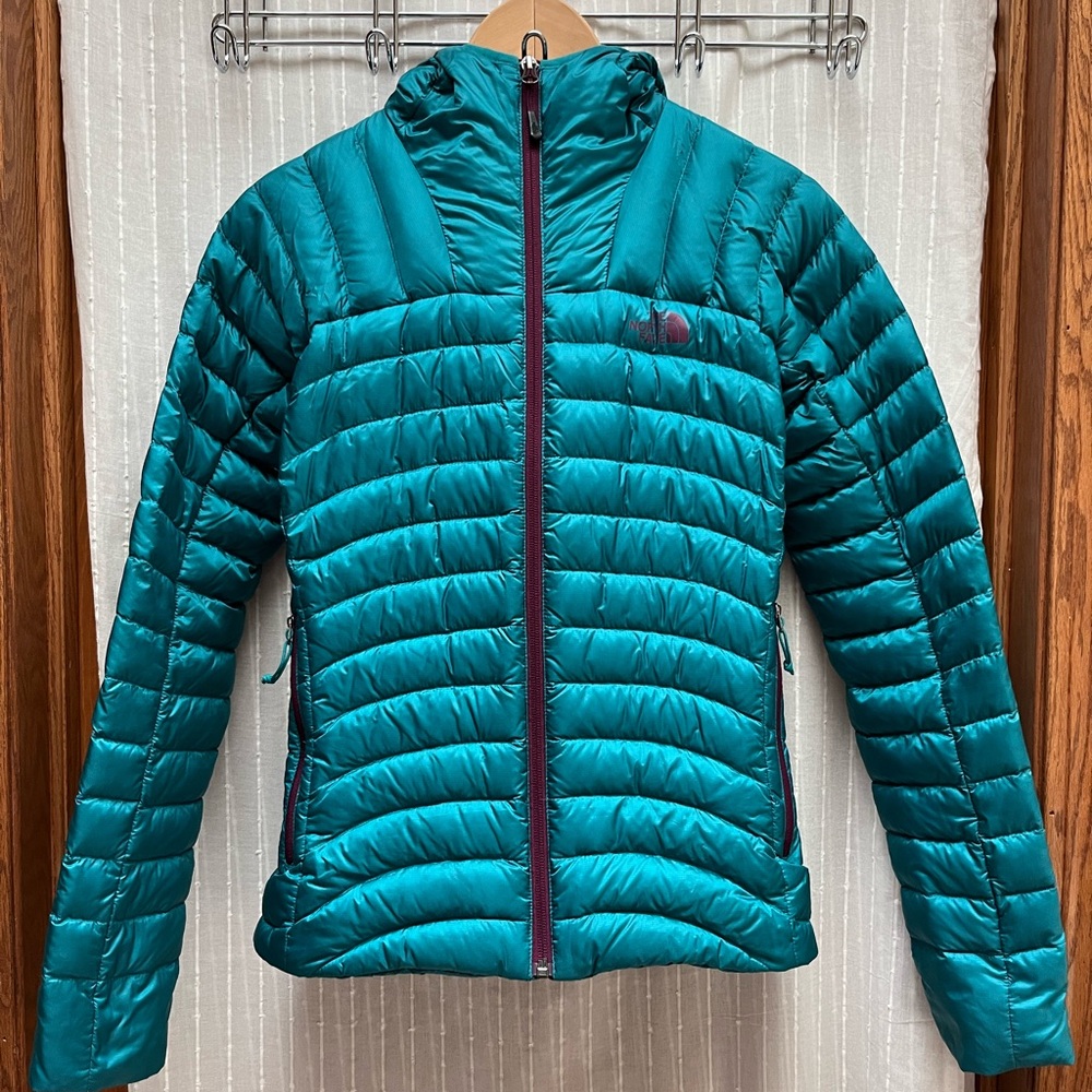 THE NORTH FACE tonnerro hooded down jacket/fanfare green Size XS